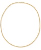 Rounded Box Link 24" Chain Necklace in 18k Gold-Plated Sterling Silver