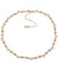 Gold-Tone Crystal Collar Necklace, 16"+ 3" extender 