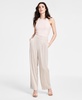 Women's High-Rise Wide-Leg Satin Pants, Exclusively at Macy's