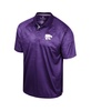 Men's Purple Kansas State Wildcats Honeycomb Raglan Polo Shirt