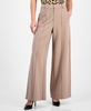 Petite Seamed Wide-Leg Ponté Pants, Created for Macy's