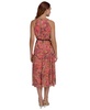 Petite Paisley-Print Belted Midi Dress