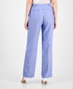 Women's Striped Creased Straight-Leg Pants