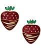 by Nadri 18k Gold-Plated Mixed Stone Chocolate-Covered Strawberry Drop Earrings
