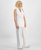 Petite Button-Front Sleeveless Blazer & Wide-Leg Pants, Created for Macy's