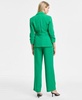 Women's Ruched-Sleeve Blazer, Satin Cowlneck Top & Wide-Leg Pants, Exclusively at Macy's