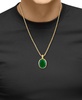 EFFY® Men's Dyed Jade Oval Cabochon 22" Pendant Necklace in Gold-Plated Silver