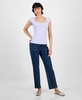 Women's Square Neck Cap Sleeve Top, Exclusively at Macy's