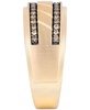 Men's Black Diamond Double Row Band (1/3 ct. t.w.) in 10k Gold (Also in Light Brown Diamond)
