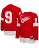 Men's Gordie Howe Red Detroit Red Wings Big and Tall 1960 Captain Patch Blue Line Player Jersey
