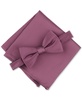 Men's Textured Bow Tie & Pocket Square Set, Created for Macy's