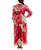 Plus Size Floral-Print Twist-Waist Tiered Dress