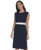 Women's Jewel-Neck Sleeveless A-Line Dress