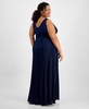Plus Size Sleeveless V-Neck A-Line Gown
