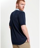 Men's Textured Block Stripe Short Sleeve Polo Shirt