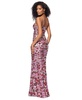 Women's Floral-Sequinned Plunging-Neck Gown