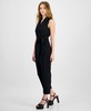Women's Shawl-Collar Belted Straight-Leg Jumpsuit, Exclusively at Macy's