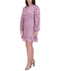 Women's Heavy Floral-Lace Long-Sleeve Mini Dress