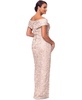Women's Lace Off-The-Shoulder Side-Slit Gown