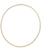 Polished Serpentine Link 18" Chain Necklace in 14k Gold