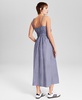 Women's Smocked-Waist Twist-Strap Cotton Midi Dress, Exclusively at Macy's