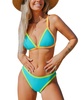 Women's Take Me To Tulum Colorblock Cheeky Bikini Set