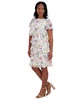 Women's Tiered Floral-Print Chiffon Dress