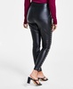 Petite Studded Faux-Leather Leggings, Created for Macy's