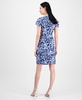Women's Faux-Wrap Flutter-Sleeve Floral-Print Dress