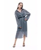 Women's Striped Sheer Shirt Dress