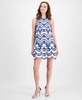 Women's Cotton Tiered Eyelet Fit & Flare Dress