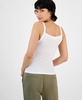 Women's Ribbed Square-Neck Top, Regular & Petites, Exclusively at Macy's