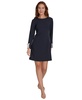 Petite Long-Sleeve Bow-Cuff Shift Dress