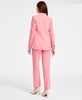 Women's One-Button Blazer, Five-Button Vest & Straight-Leg Pants