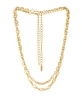 Golden Rays Necklace Set in 18K Gold Plating, 2 Piece