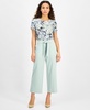 Petite Wide-Leg Tie-Front Pull-On Pants