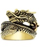 Men's Dragon Ring in Yellow & Black Ion-Plated Stainless Steel