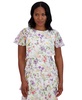Petite Chiffon Flutter-Sleeve Floral-Print Dress