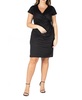 Plus Size V-Neck Faux Wrap Dress