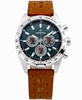 Women's Chronograph Jordan Brown Perforated Leather Strap Watch 40mm