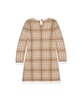 Toddler Girls Organic Long Sleeve Bow Detail Intarsia Sweater Dress
