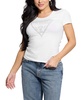 Women's Short-Sleeve Shiny Triangle Logo T-Shirt 
