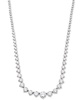 Cubic Zirconia Graduated 17" Necklace in Sterling Silver, Created for Macy's