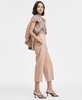 Women's Linen-Blend Pull-On Cropped Wide-Leg Pants, Exclusively at Macy's 