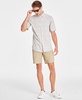 Men's Distressed Geometric Print Short-Sleeve Button-Down Shirt, Created for Macy's