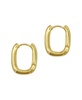 ADORNIA 14K Plated Rectangle Earrings