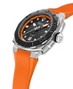 Men's Swiss Automatic Seastrong Extreme Orange Rubber Strap Watch 39mm