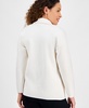 Petite Open-Front Long-Sleeve Blazer Cardigan