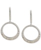 Silver-Tone Crystal Baguette Orbital Earrings