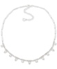 Silver-Tone Bar & Mixed Crystal Statement Necklace, 16" + 3" extender